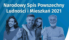 Zdjęcie zawiera wizerunek 4 osób w różnych wieku oraz napisy Narodowy Spis Powszechny Ludności i Mieszkań 2021, wejdź na spis.gov.pl i spisz się, spis trwa od 1 kwietnia oraz hasło LICZYMY SIĘ DLA POLSKI